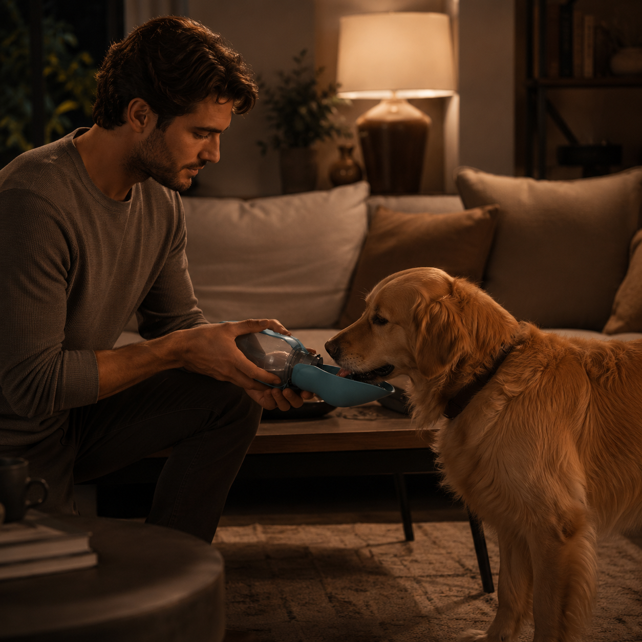 Gourde Portable pour Chien 800 ml avec Gamelle Intégrée – Distributeur d'Eau Anti-Fuite pour Voyage et Promenade