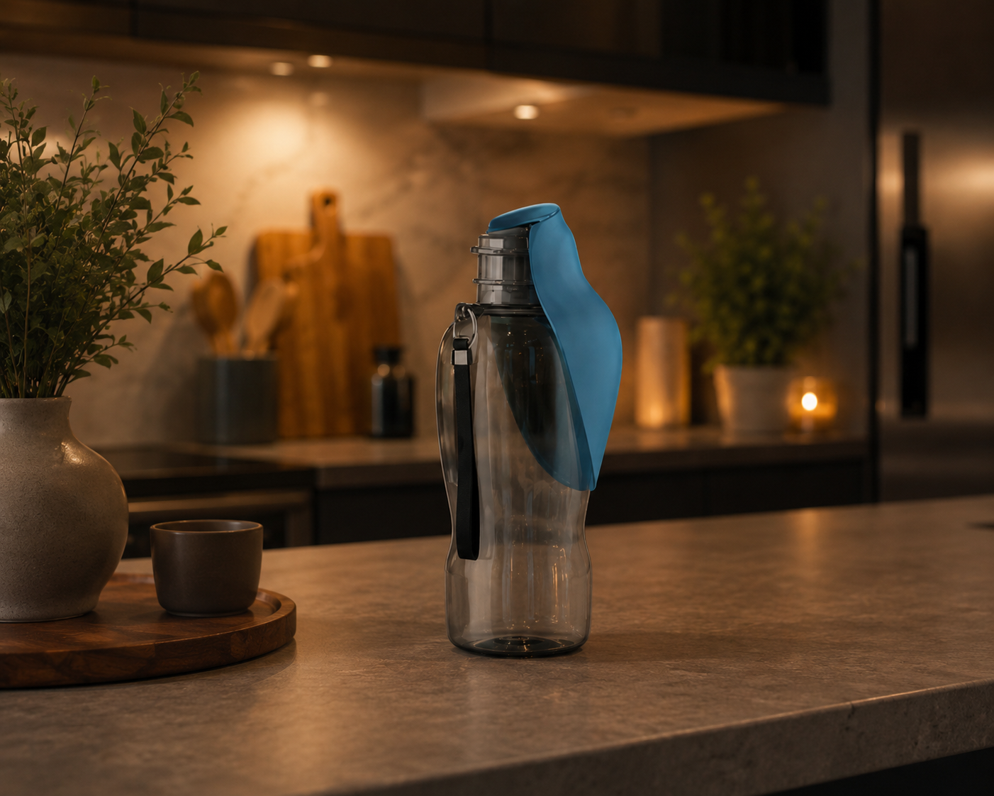 Gourde Portable pour Chien 800 ml avec Gamelle Intégrée – Distributeur d'Eau Anti-Fuite pour Voyage et Promenade