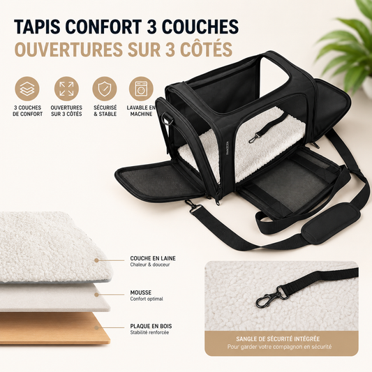 Pawzen AirPack™ – Sac de transport respirant pour animaux