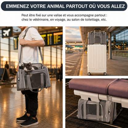 Pawzen AirPack™ – Sac de transport respirant pour animaux