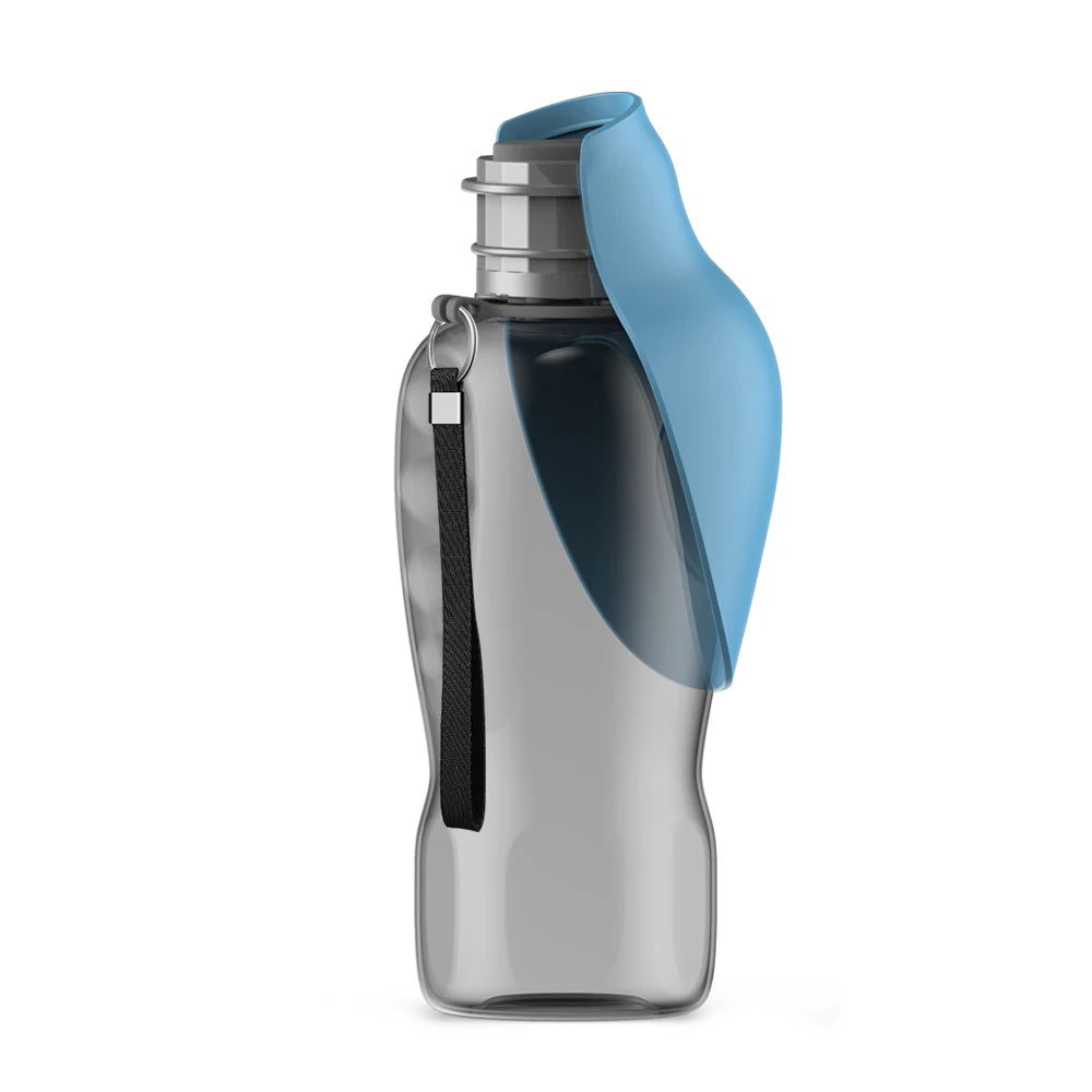 Gourde Portable pour Chien 800 ml avec Gamelle Intégrée – Distributeur d'Eau Anti-Fuite pour Voyage et Promenade